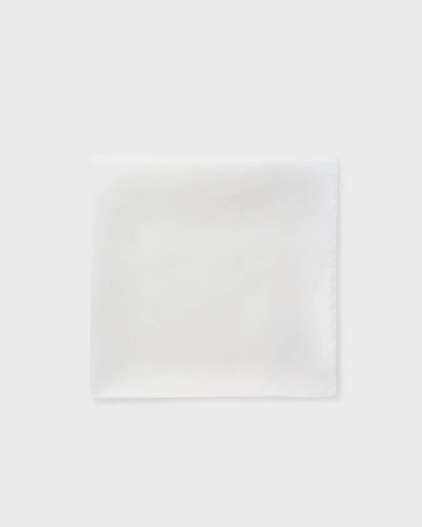 Sheer White Silk Pocket Square