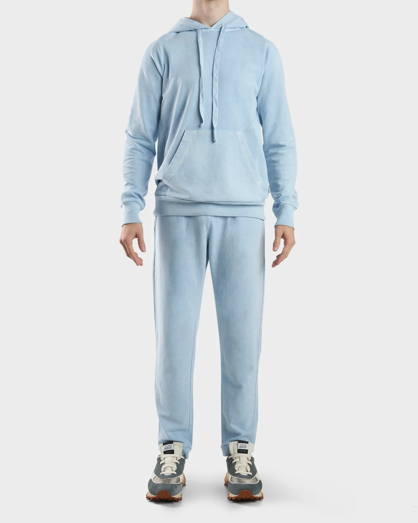 Sky Blue Cotton Fleece Hoodie