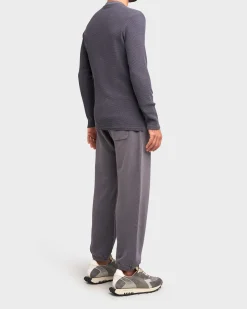 Slate Grey Cotton Waffle Sweater