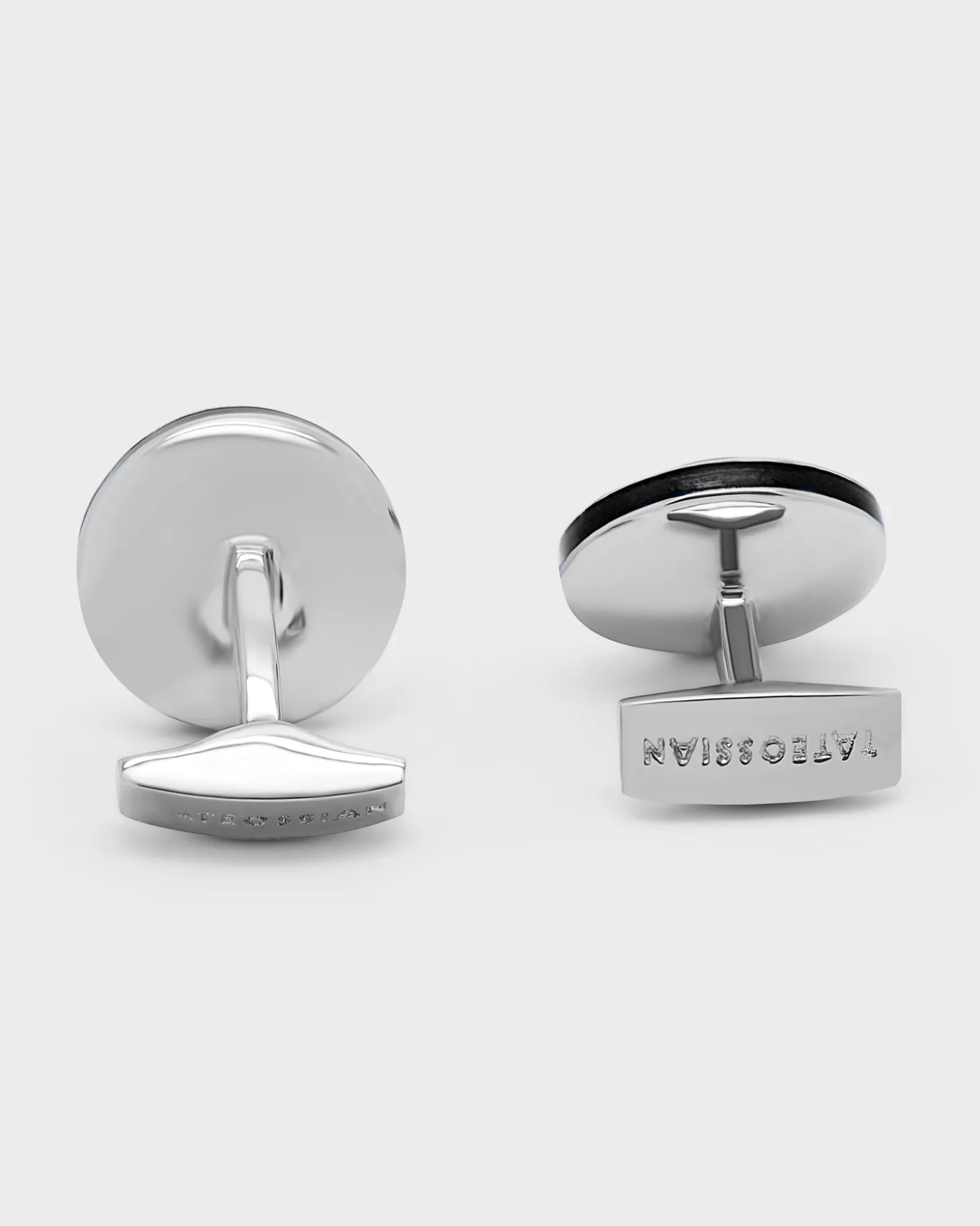 Sterling Silver Round Mother Of Pearl Cufflinks