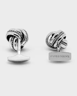 Sterling Silver Royal Cable Knot Cufflinks