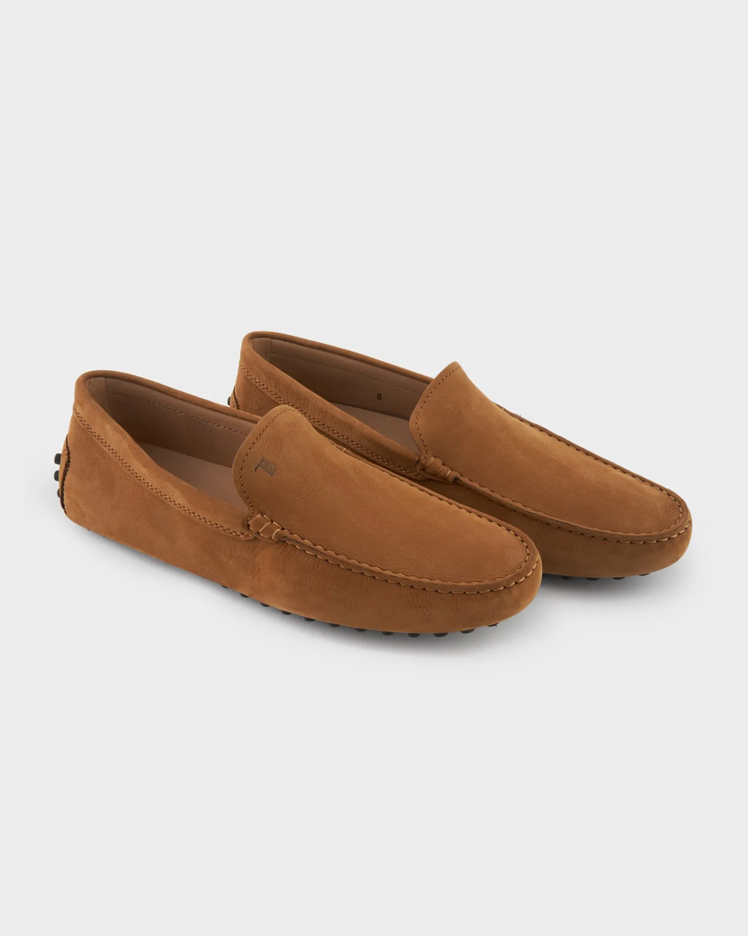 Tan Gommino Nubuck Driving Shoes