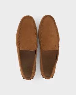 Tan Gommino Nubuck Driving Shoes