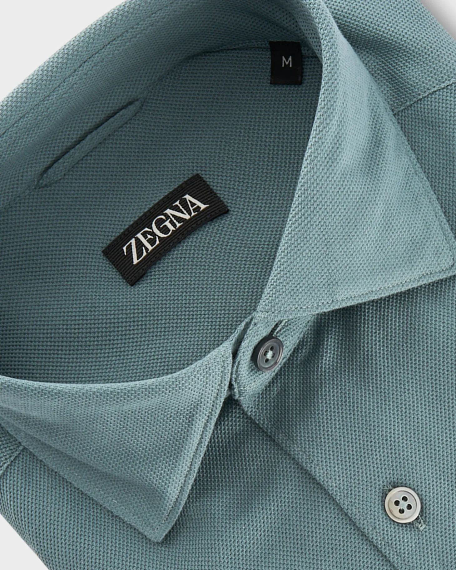 Teal Cotton Pique Shirt
