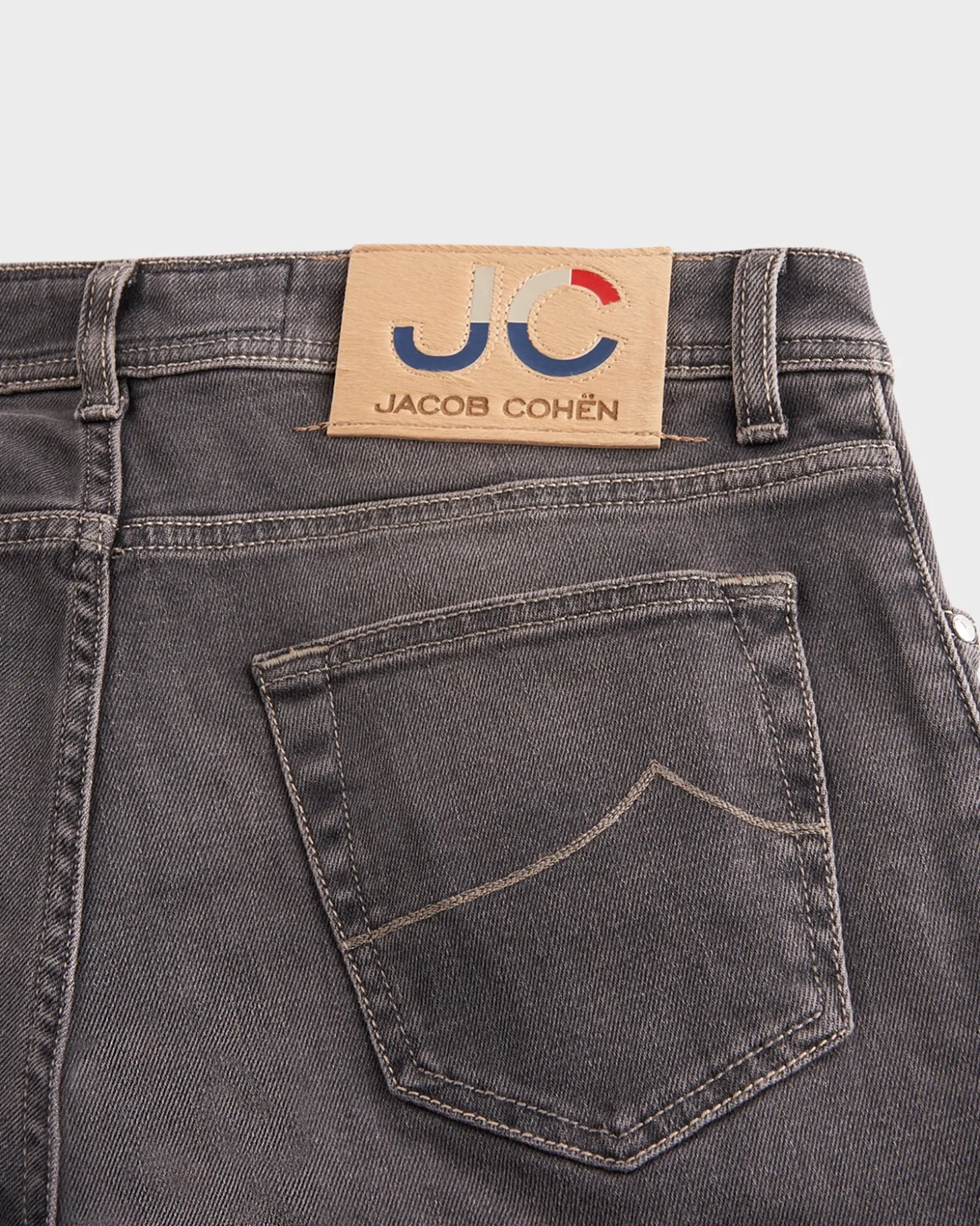 Vintage Grey Slim Fit Cotton Jeans