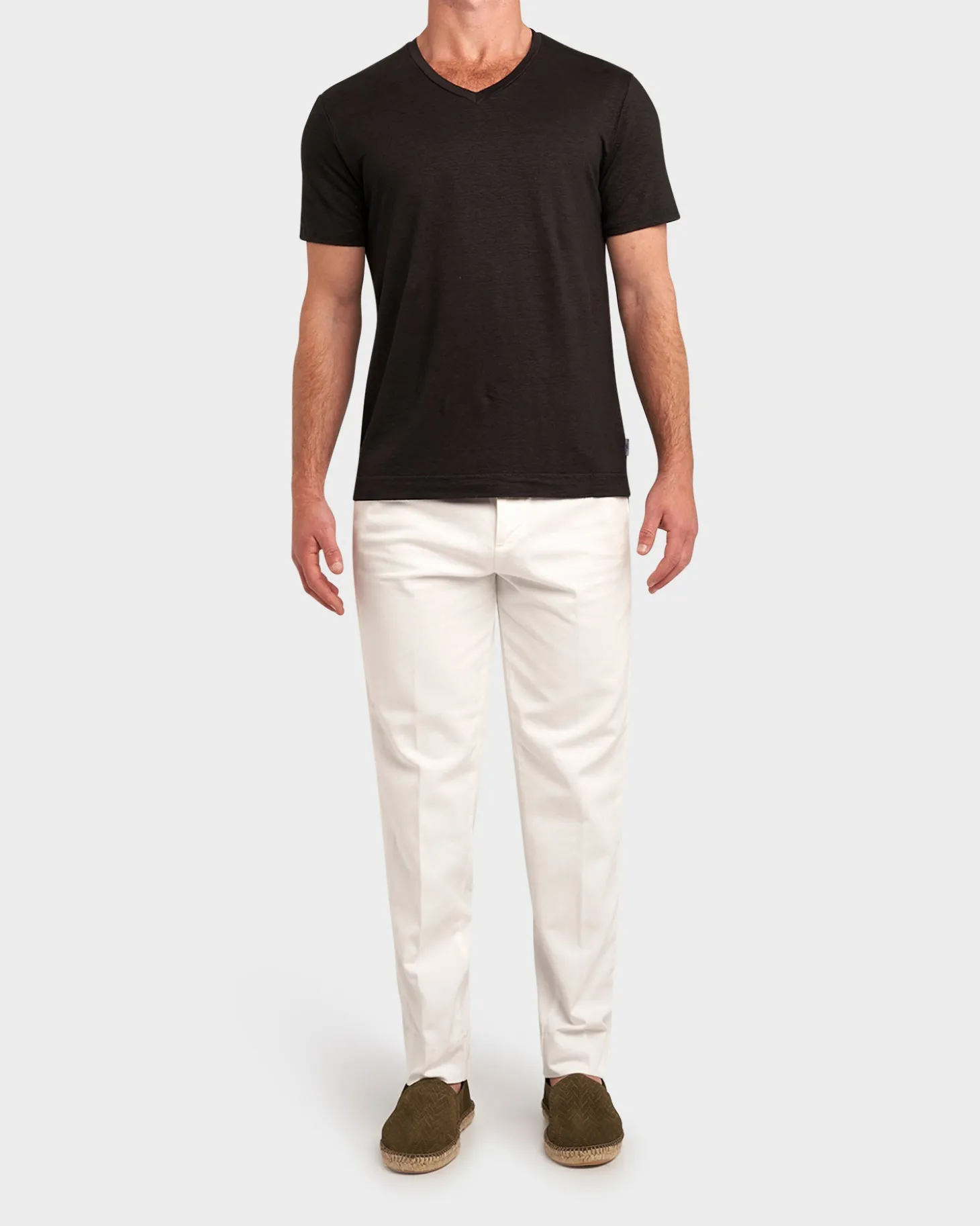 White Cotton Chinos
