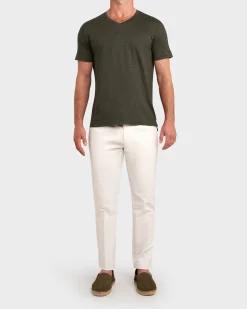White Cotton New Barcelona Chinos