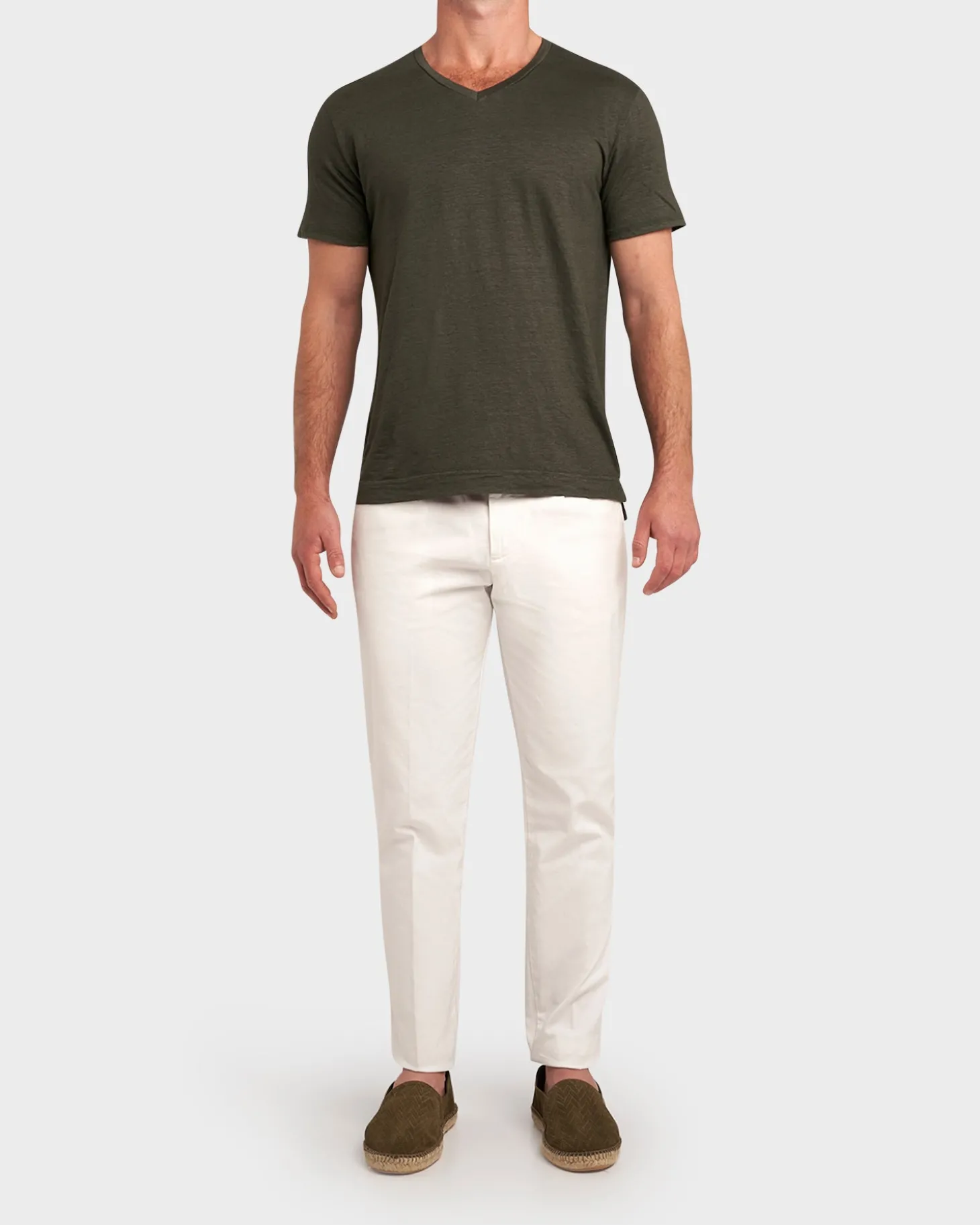 White Cotton New Barcelona Chinos