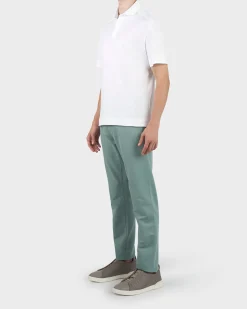 White Cotton Polo Shirt