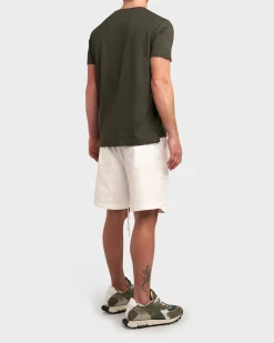 White Cotton Twill Clark Shorts