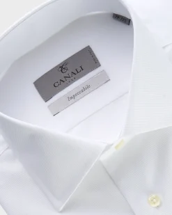 White Micro Stripe Impeccabile Cotton Shirt