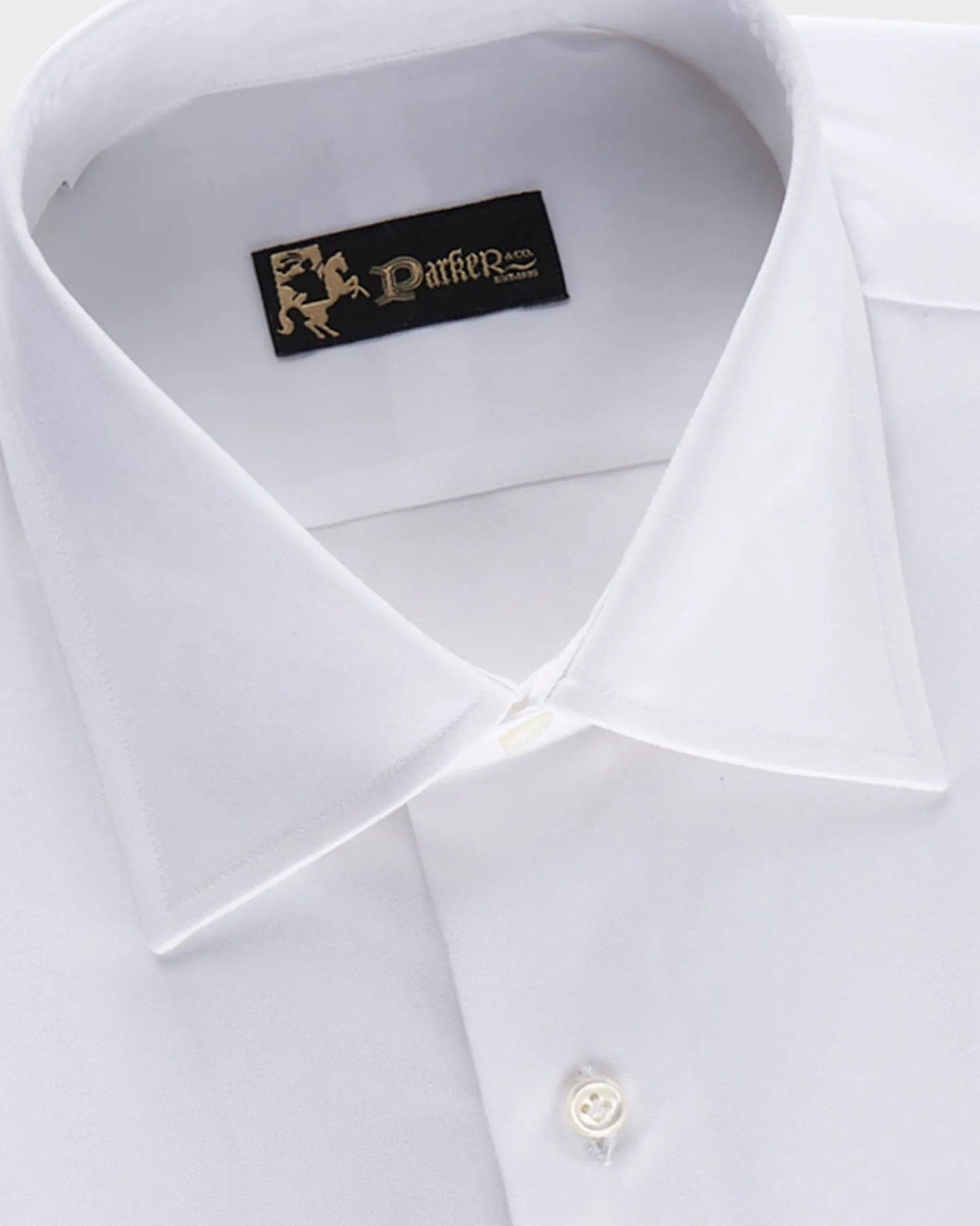 White Microtexture Cotton Shirt