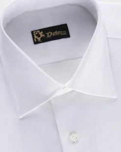 White Microtexture Cotton Shirt