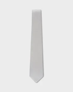 White Microtexture Silk Tie