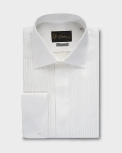 White Pleated Dinner Shirt
