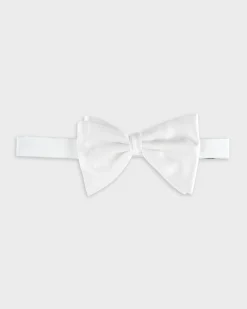 White Silk Bow Tie