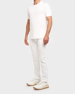 White Stretch Cotton Slim Fit Jeans